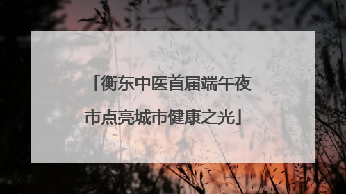 衡东中医首届端午夜市点亮城市健康之光