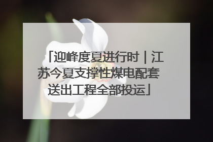 迎峰度夏进行时｜江苏今夏支撑性煤电配套送出工程全部投运