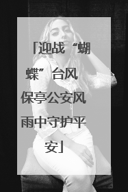 迎战“蝴蝶”台风 保亭公安风雨中守护平安