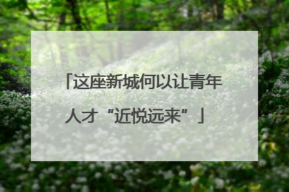 这座新城何以让青年人才“近悦远来”