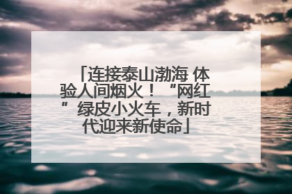 连接泰山渤海 体验人间烟火！“网红”绿皮小火车，新时代迎来新使命