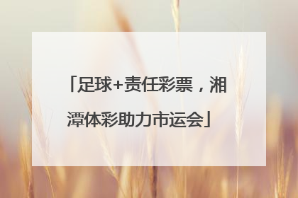 足球+责任彩票，湘潭体彩助力市运会