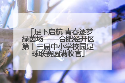 足下启航 青春逐梦绿茵场——合肥经开区第十三届中小学校园足球联赛圆满收官