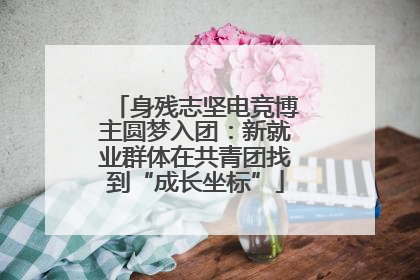 身残志坚电竞博主圆梦入团：新就业群体在共青团找到“成长坐标”