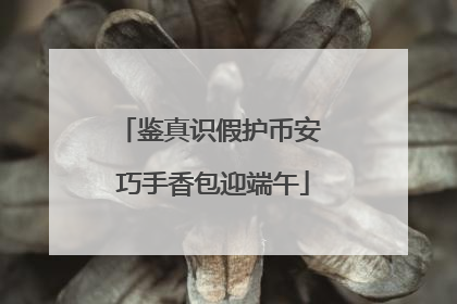 鉴真识假护币安 巧手香包迎端午