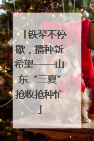 铁犁不停歇，播种新希望——山东“三夏”抢收抢种忙