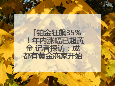 铂金狂飙35%！年内涨幅已超黄金 记者探访：成都有黄金商家开始转战铂金