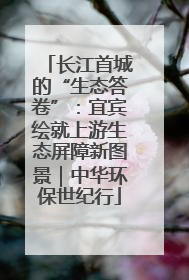 长江首城的“生态答卷”：宜宾绘就上游生态屏障新图景｜中华环保世纪行