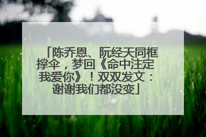 陈乔恩、阮经天同框撑伞，梦回《命中注定我爱你》！双双发文：谢谢我们都没变