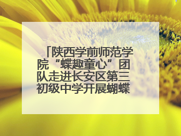陕西学前师范学院“蝶趣童心”团队走进长安区第三初级中学开展蝴蝶科普活动