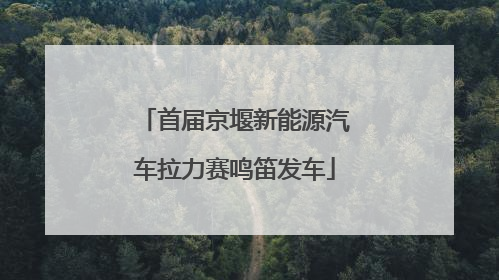 首届京堰新能源汽车拉力赛鸣笛发车