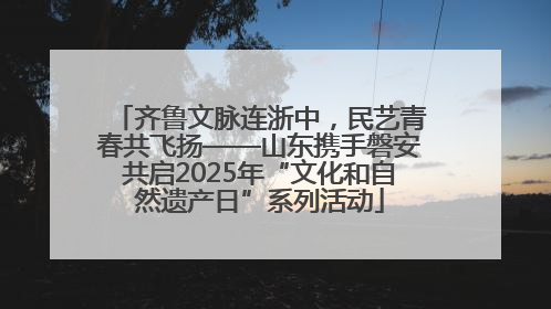 齐鲁文脉连浙中，民艺青春共飞扬——山东携手磐安共启2025年“文化和自然遗产日”系列活动