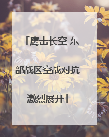 鹰击长空 东部战区空战对抗激烈展开