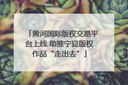 黄河国际版权交易平台上线 助推宁夏版权作品“走出去”