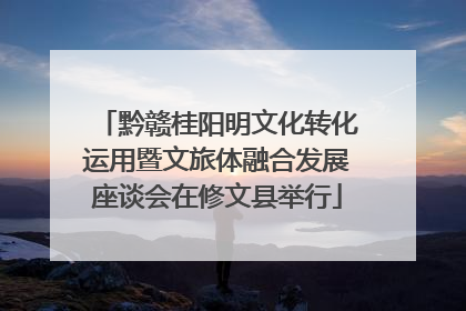 黔赣桂阳明文化转化运用暨文旅体融合发展座谈会在修文县举行
