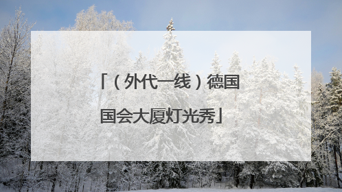 （外代一线）德国国会大厦灯光秀