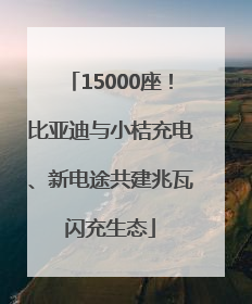 15000座！比亚迪与小桔充电、新电途共建兆瓦闪充生态