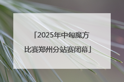 2025年中匈魔方比赛郑州分站赛闭幕