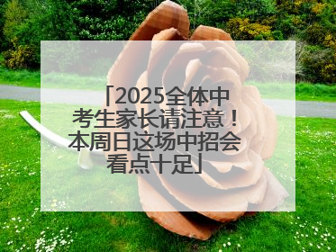 2025全体中考生家长请注意！本周日这场中招会看点十足
