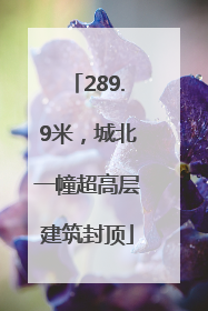 289.9米，城北一幢超高层建筑封顶