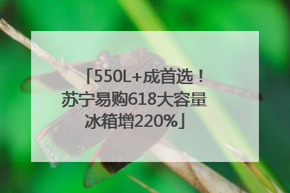 550L+成首选！苏宁易购618大容量冰箱增220%