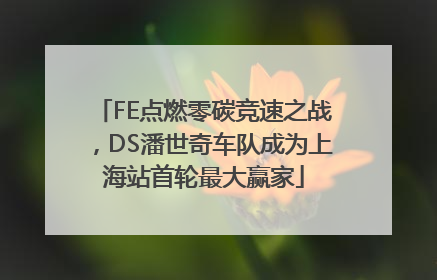 FE点燃零碳竞速之战，DS潘世奇车队成为上海站首轮最大赢家